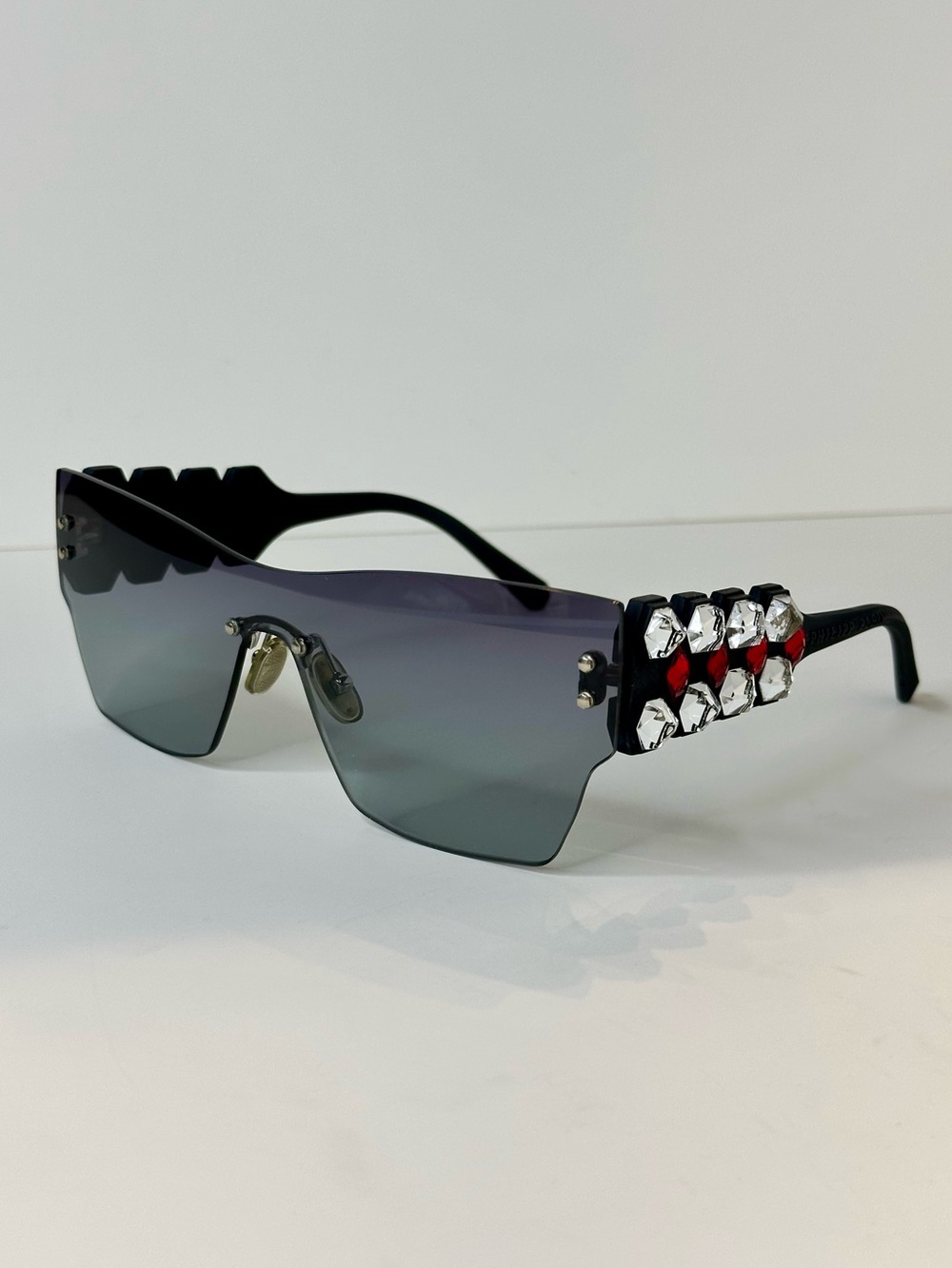 Philipp Plein Statement WES0085 Crystal Shield Sunglasses